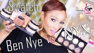 Ben Nye VS NYX Swatch Review