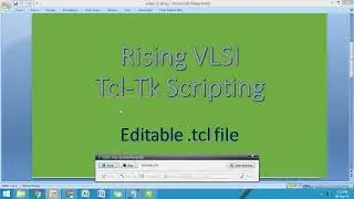 How to Edit a Tcl file