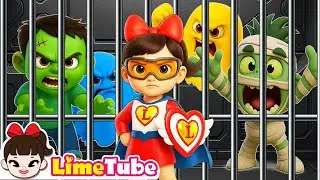 🦸&zwj;♀️ Superhero Lime vs Monsters 🐲 Fun Rescue Adventure + Nursery Rhymes | Kindergarten | LimeTube
