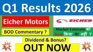 EICHER MOTORS Q1 results 2026 |EICHER MOTORS results today | EICHER MOTORS Share News | EICHER Share