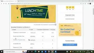 CodeChef May Lunchtime Screencast