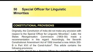 50 Special Officer for Linguistic Minorities