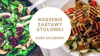 Kurs kelnerski online / noszenie zastawy stołowej / Maciej Pokarowski