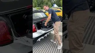 Easy load feature in the Mini Cooper Convertible! 🧳