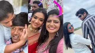 Teenmar Savithri Shivajyothi With Keerthysuresh Family Latest Photos #savithri #jyothakka #family