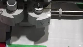 cutting the white 10X36 cold peel HTV