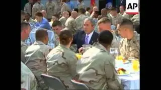 WRAP Bush has breakfast with US Navy 5th Fleet, leaves Bahrain