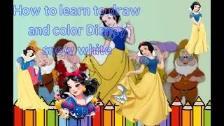 How to learn to draw and color Disney snow white #disney #drawing #snowwhite #drawinglessonsforkids
