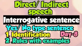 Direct Indirect speech|Direct indirect speech interrogative sentence|Direct indirect interrogative