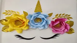 UNICORN DIY PAPER FLOWER DECORATION 🦄