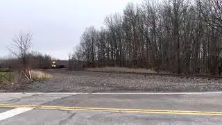 NS 1091 Leads UP 6593 on Westbound Coal Drag 572 at Ravenna, Ohio -12/7/2021