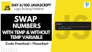 Swap Two Numbers With & Without Temp Variable | Day 6/100 JavaScript Logic Building in Hindi