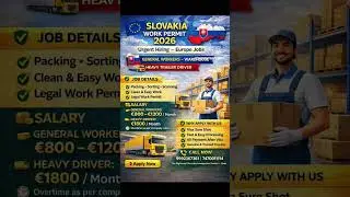 Slovakia Work Permit 2026 || Fast Prosesing || Sure Shot Visa || The Rightway Immigration Service's