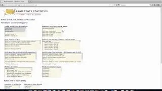 US RAND State Statistics - How to search statistics data