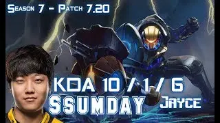 Ssumday JAYCE vs RYZE Top - Patch 7.20 KR Ranked