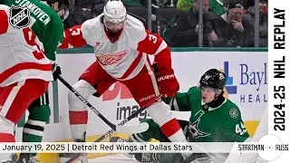 Stars Control the Night in Dallas | Red Wings at Stars | NHL Strat Replay | January 19, 2025