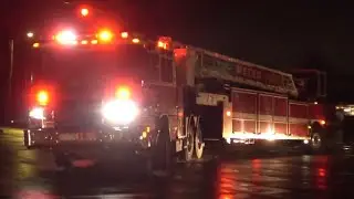 Sacramento Metro Fire District Engine 110, Battalion Chief 7, & Truck 106 Responding Code 3
