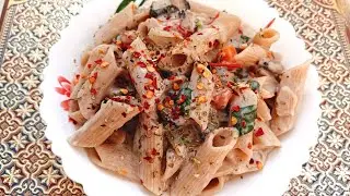 Whole Wheat Mushroom Spinach White Sauce Pasta Recipe in Bengali | Daily Cooking Series EP - 1