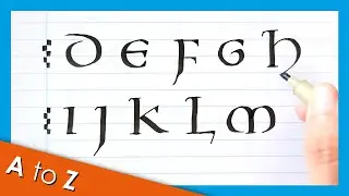 Caligraf&iacute;a UNCIAL artificial ✒️ Tutorial de caligraf&iacute;a | MelganniaTV