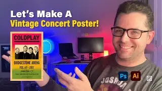 Let's Make A Poster! - Vintage #Coldplay Concert Poster using Adobe #Illustrator and #Photoshop