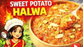 Sweet Potato Halwa | Healthy aur Tasty Dessert |Ghar ka Bana Healthy Meetha winter special healthy🍠🍯