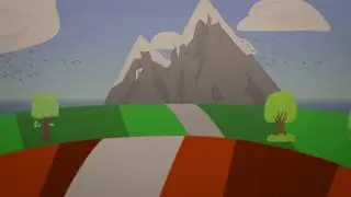 Cartoon Landscape Built in After Effects No 3rd party Plugins