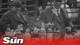 Incredible rarely seen footage of booze busts & bootleggers mark 100 years since prohibition