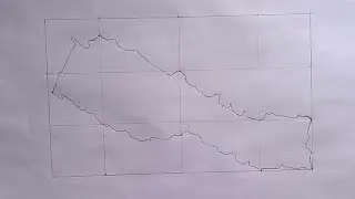 How to draw New map🌍of Nepal🇳🇵easily by pencil. Tropical,sub-tropical and temperate zone of Nepal.
