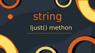 (RK) ljust() string method in python