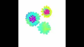Green and blue colorful flowers | Timelapse digital art using Adobe Fresco on my iPhone.