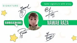 Nawab Raza name signature | name signature with arooj 