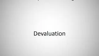 How to say Devaluation in English?