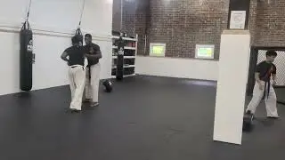 Kick shield drills for Saturday class Atlanta shidokan we grow champions