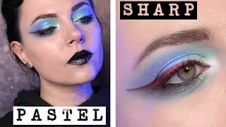 Pastel and dark winged eyeliner tutorial | feat. Menagerie Cosmetics Pastel Pup & Tammy Tanuka
