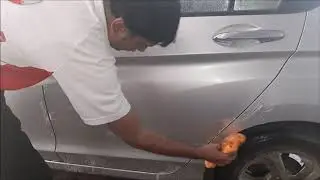 Waterless Foam Wash cleaning a Dirty Car
