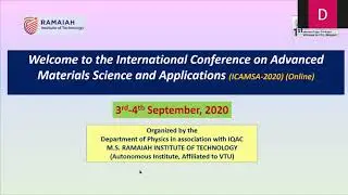 Day 01 International Conference on Advanced Materials Science and Applications