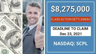 💲8,275,000.00 Class Action Settlement | Deadline Sciplay Stock News Daily Money Stocks $SCPL