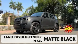 Land Rover Defender in All Matte Black | Land Rover Defender Wrapped in Matte Black | Car Wrapping