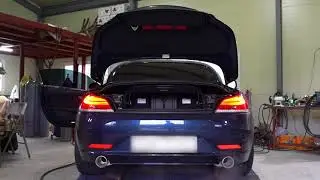 BMW E89 Z4 35i brutal exhaust sound(Dual with muffler)