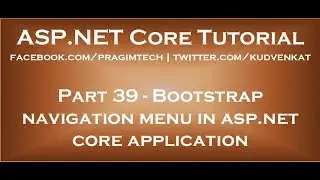 Bootstrap navigation menu in asp net core application