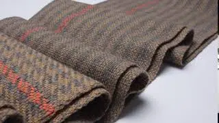 UNIQUE HANDWOVEN SCARF FROM EXTRA FINE MERINO WOOL IN PEPITO - Handwoven Scarf