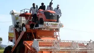 New kubota mu 5501 4wd with KS combine green gold harvester | Come To Village