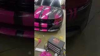 Another Wicked Custom Hot Pink Headlight Tint Done For This Charger💎🌸