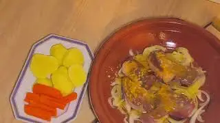 طاجين بلحم البقر والخضار ، tajin avec la viande de vache et des légumes 