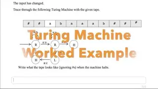 Turing Machine Worked Example