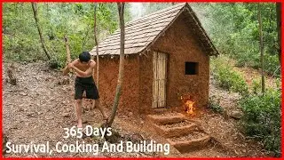 1 Year Of Survival, Building And Cooking In The Rainforest - Shorten Video
