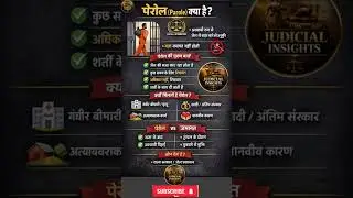 पेरोल (Parole) क्या होती है? | Parole in Indian Law | Criminal Law | in a short view #shorts #law