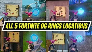 (Hidden) Follow the treasure map found to Find the Floating Rings - All 5 SECRET Fortnite OG Quests