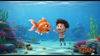 Round and Round Goldfish Song | Fun Water Animal Rhyme for Kids | Nursery Rhymes for Children