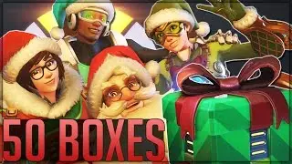 Christmas Loot Box Blind Opening and Skins/Cosmetics Showcase! (Overwatch Winter Wonderland)